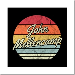 John Mellencamp Retro 70s Style Sunset Posters and Art
